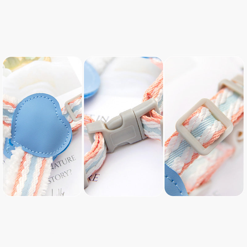 Breathable Summer Chest Vest Leash for Small and Medium Pets