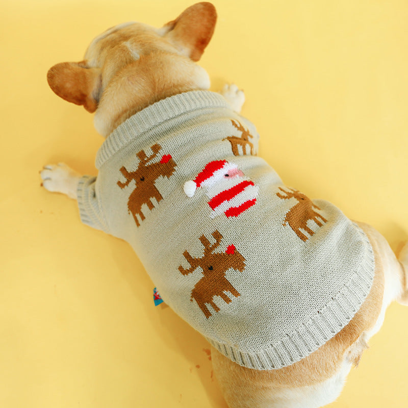 Warm Festive Pet Christmas Sweater Soft Winter Holiday Clothing