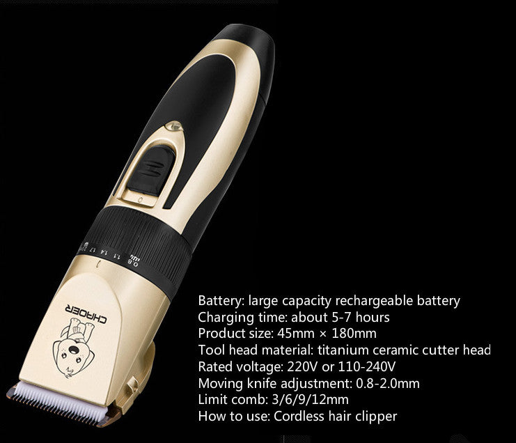 Professional Pet Grooming Kit Electric Hair Trimmer Nail Clipper