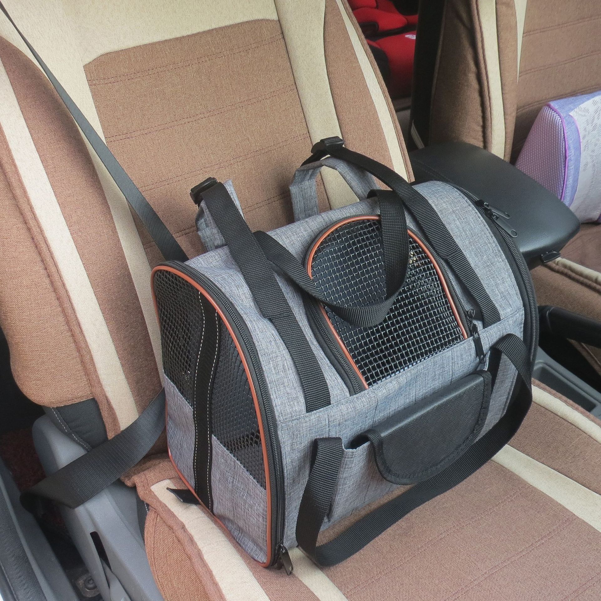 Pet Multi Functional Folding Car Seat Carrier Basket Travel Bag