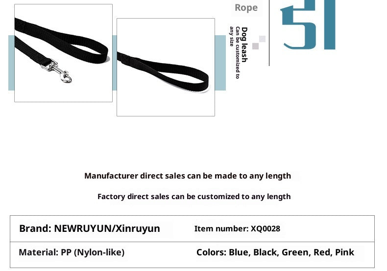 Pet Polypropylene Walking Leash Chain Control Rope
