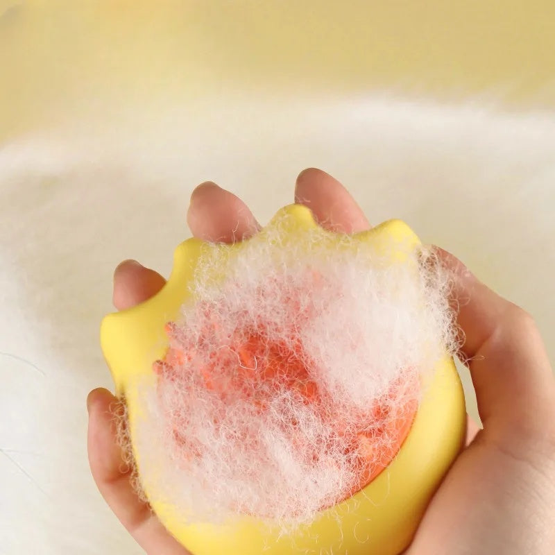 Pet Bath Brush With Shampoo Dispenser Massage Grooming Tool