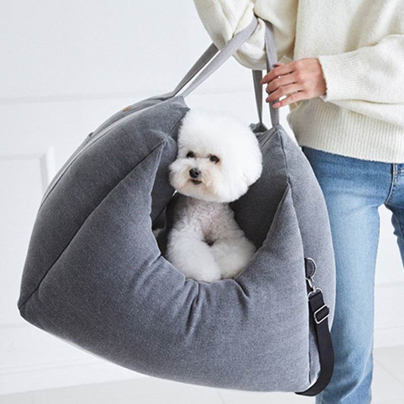 Waterproof Pet Car Seat Carrier Basket Breathable Travel Bag