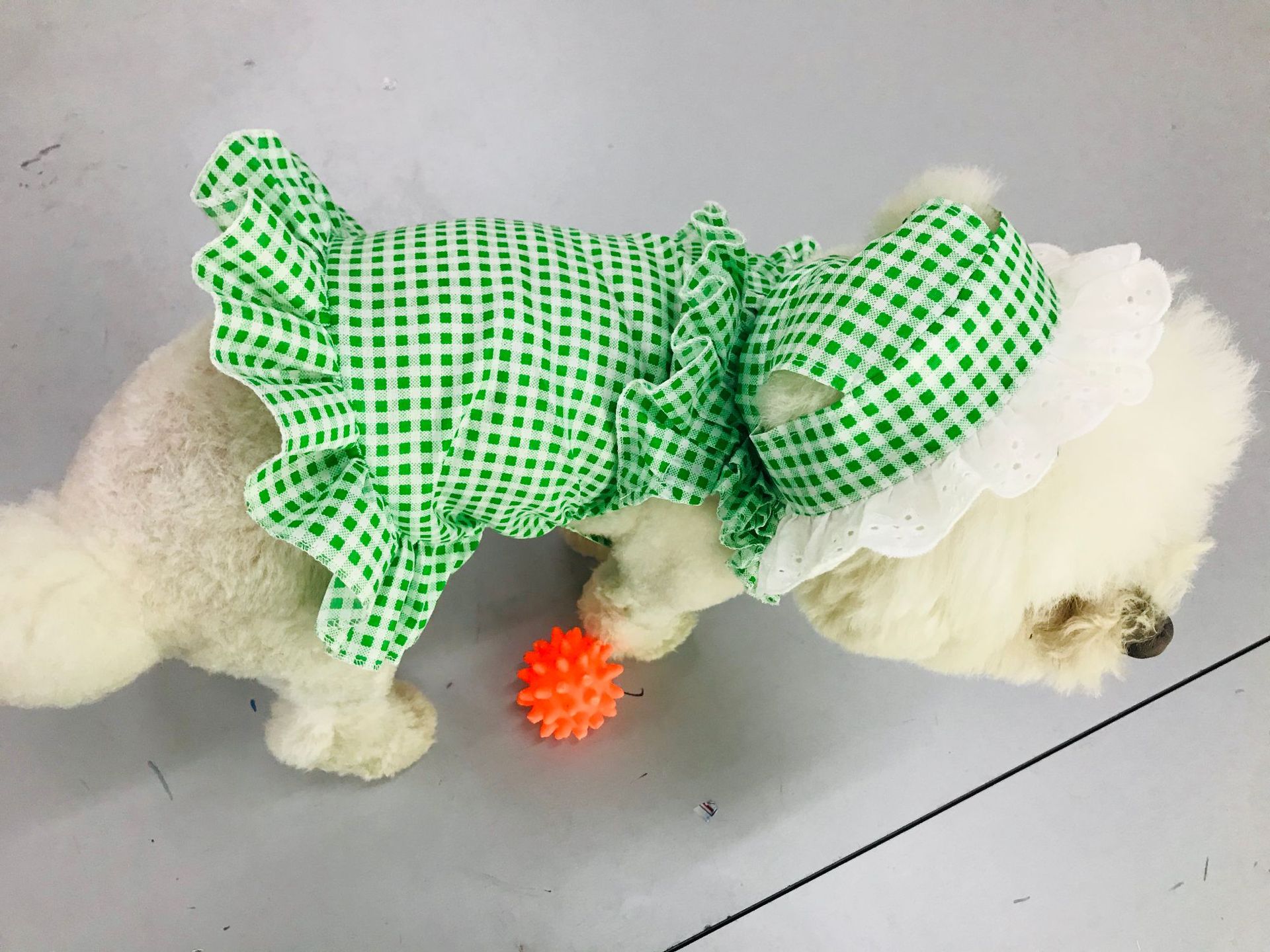 Creative Plaid Pet Dress Set For Pet Wear