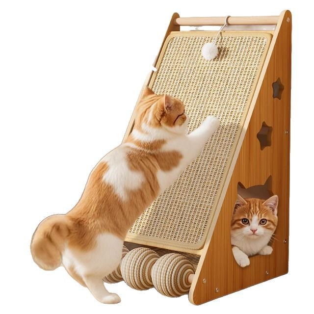 Pet Vertical Wear Resistant Wall Mounted Scratch Board Panel