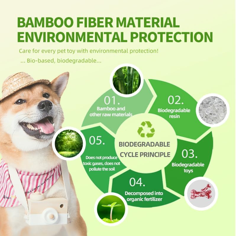 Durable Pet Chew Toy Tough Natural Rubber Bone Teething Toy