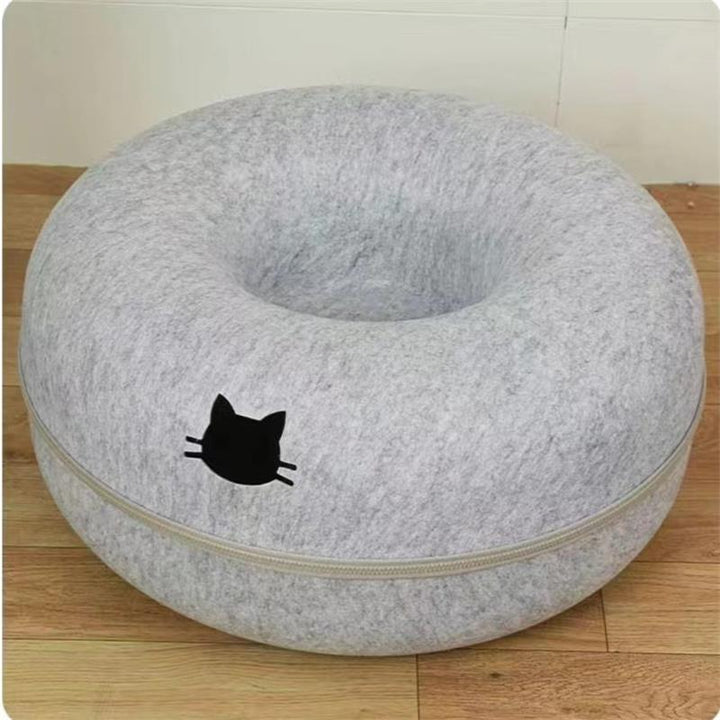 Comfortable Round Tunnel Bed for Pets