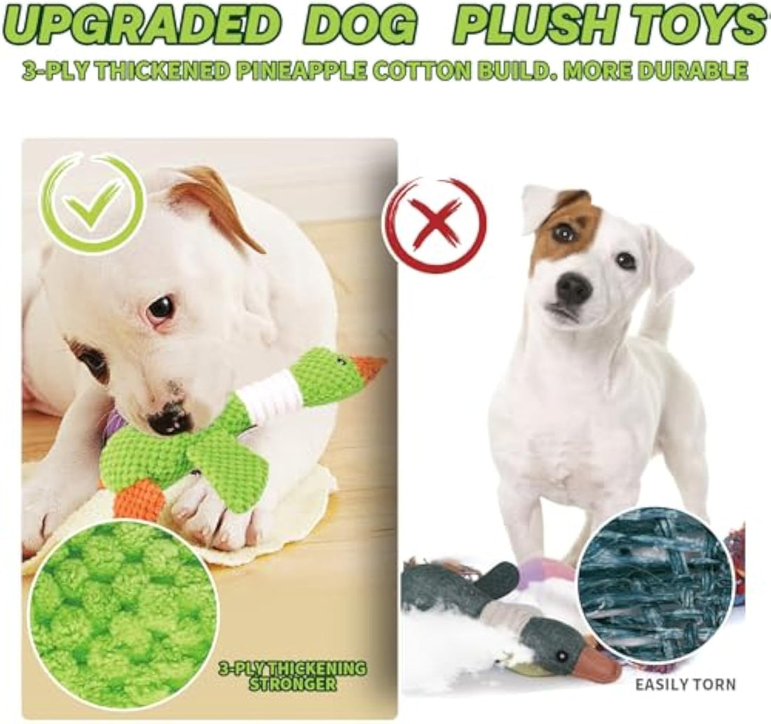 Durable Plush Squeaky Duck Chew Toy For All Sizes