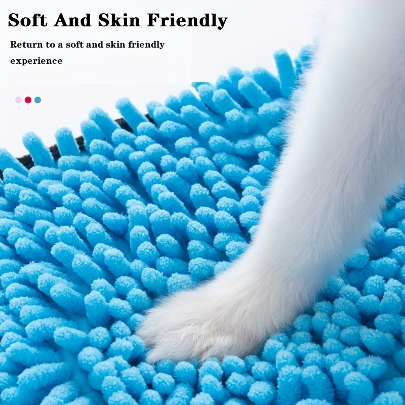 Absorbent Microfiber Pet Drying Towel With Hand Pockets For Pet Care
