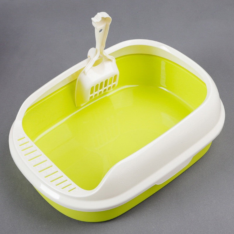 Pet High Side Cat Litter Box With Shovel Set