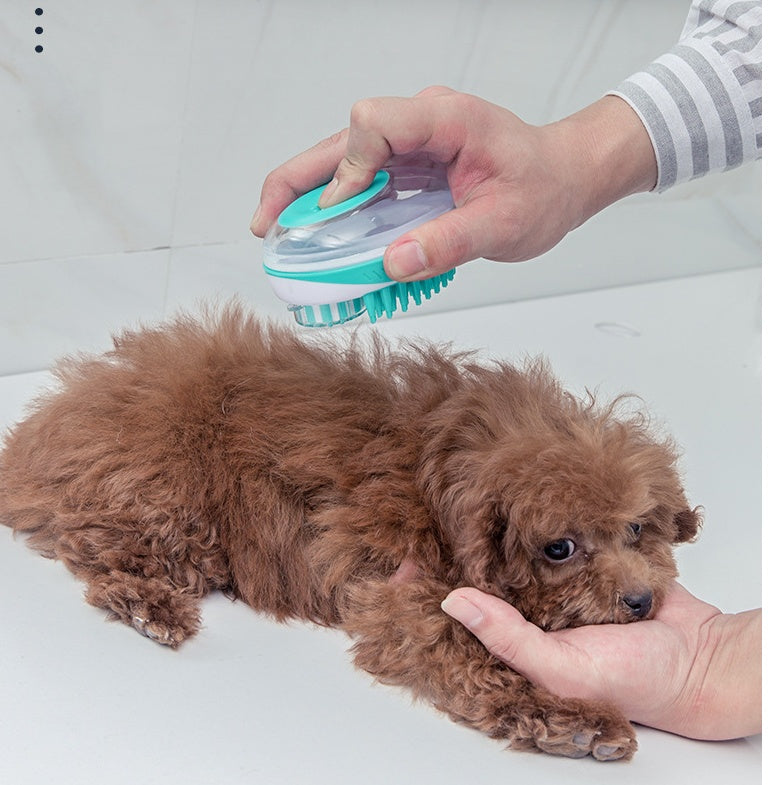 Pet Bath Massage Brush Soft Grooming Cleaning Tool