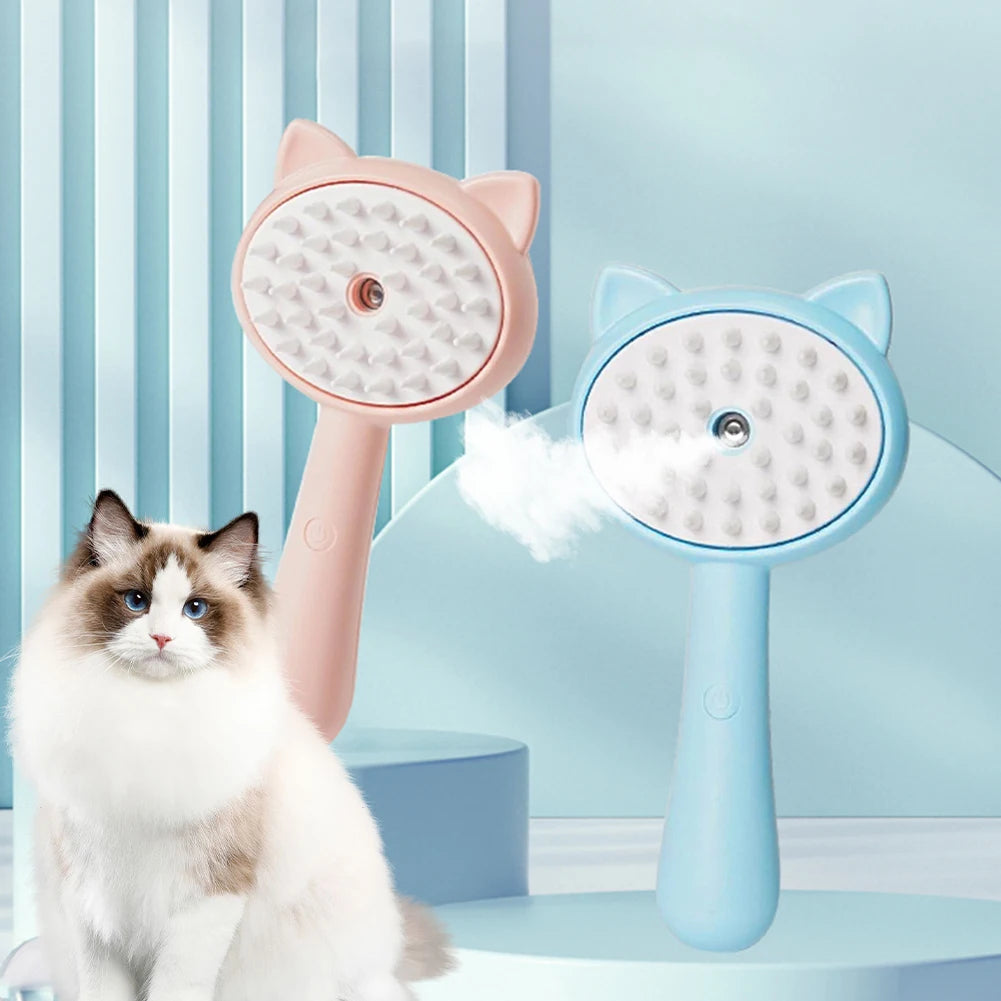Multifunctional Rechargeable Self-Cleaning Grooming Brush for Pets