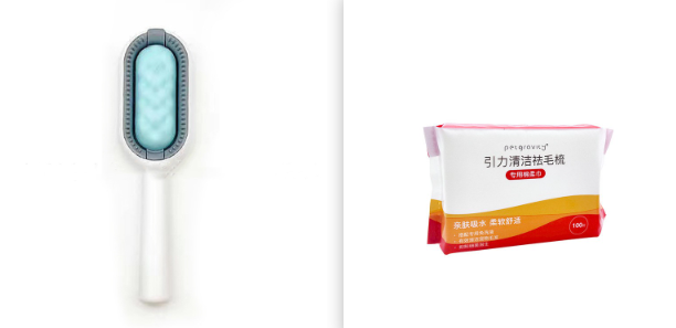 Pet Dematting and Hair Removal Grooming Brush for Pets