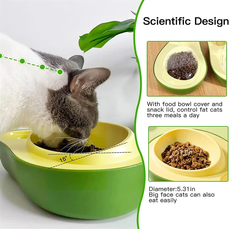 Automatic Avocado-Shaped Water and Food Feeder for Pets
