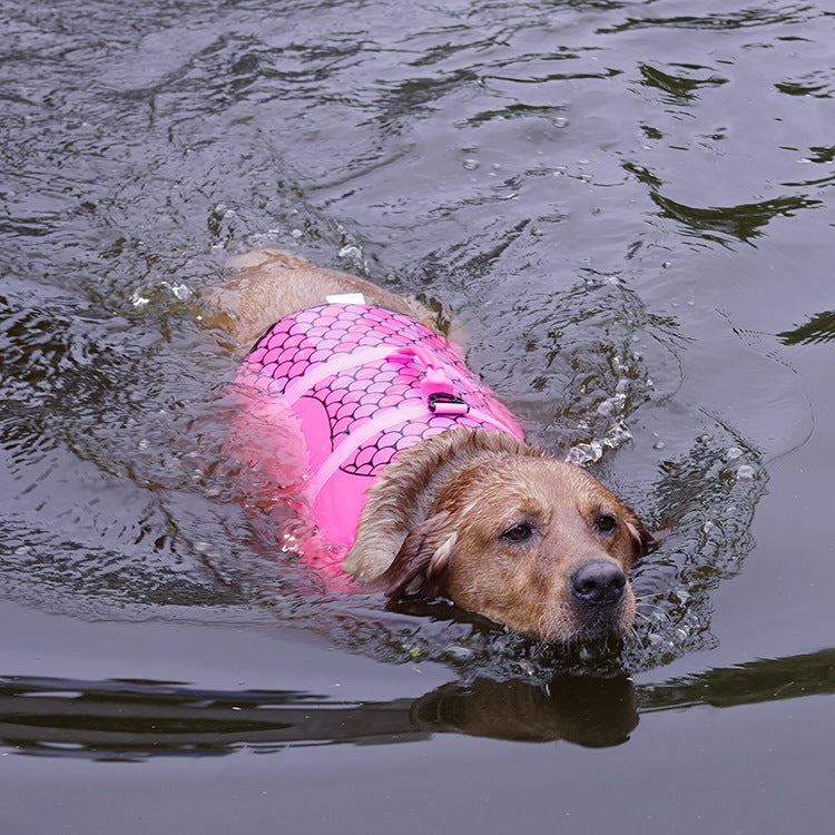 Pet Life Jacket Adjustable Buoyancy Safety Swimming Vest