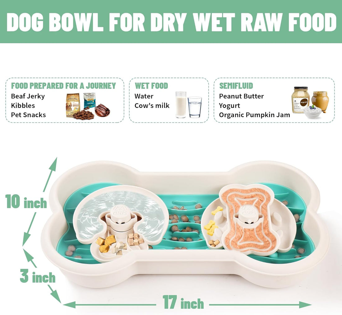 Slow Feeder Pet Bowl Anti Choking Puzzle Food Dish Large Breed