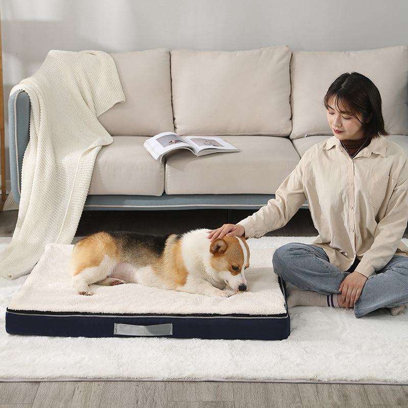 Plush Memory Foam Pet Bed Removable Washable Non Slip Mattress
