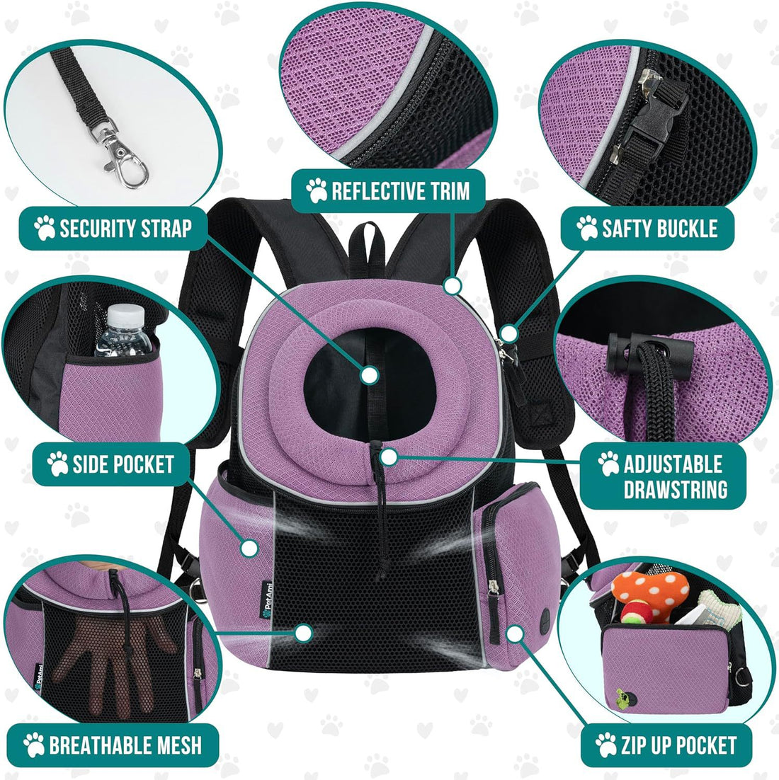 Portable Breathable Pet Carrier Backpack Comfortable Outdoor Travel Bag