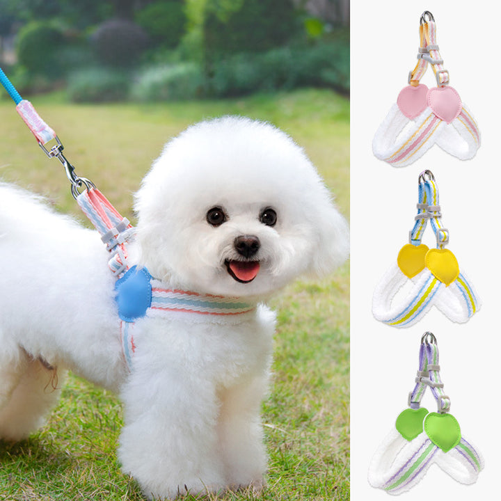 Breathable Summer Chest Vest Leash for Small and Medium Pets