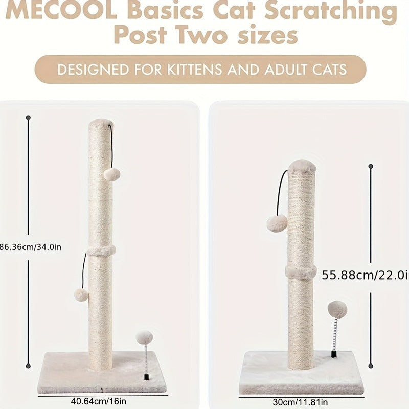 Pet Vertical Sisal Climbing Scratch Post Tree Furniture