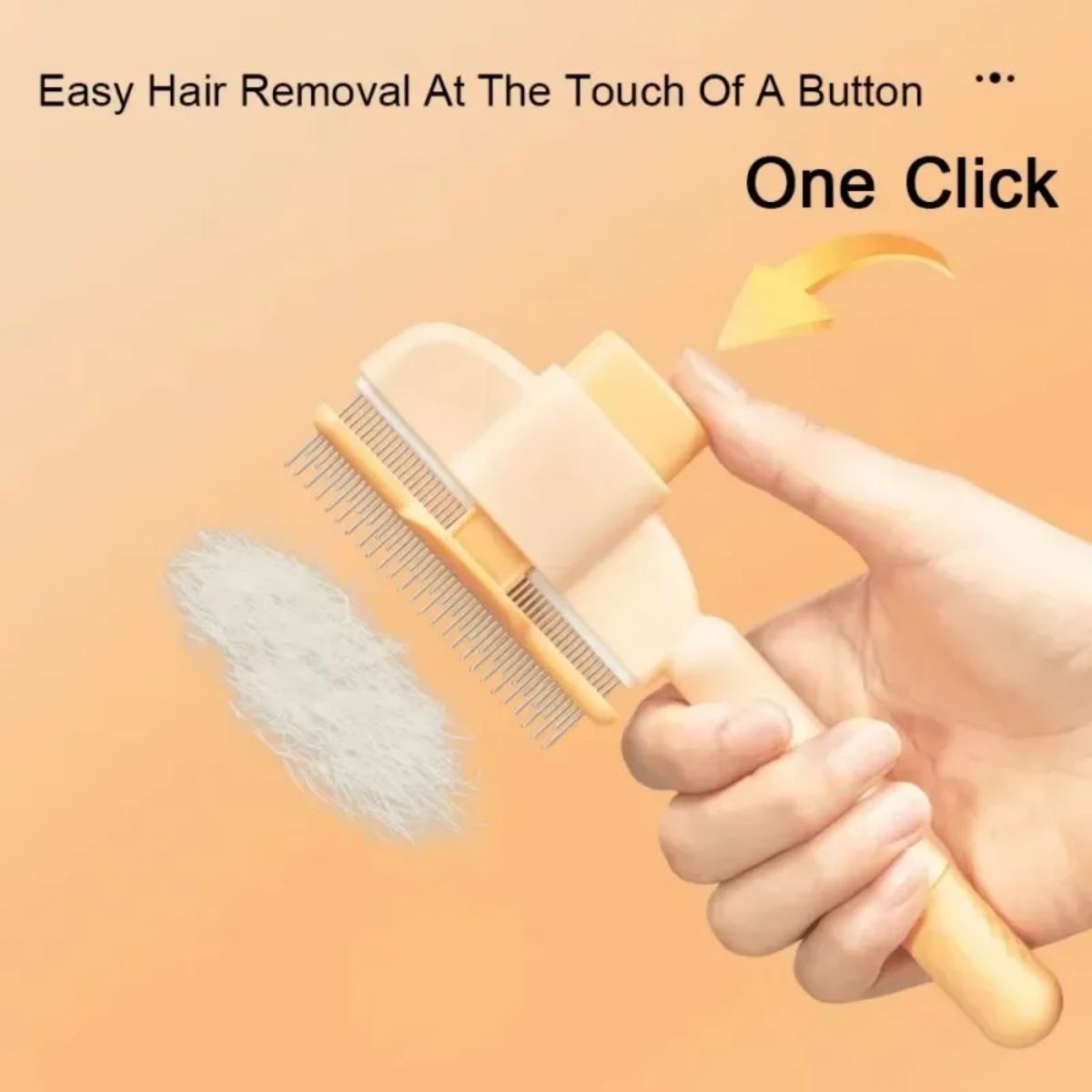 Pet Grooming Hair Removal Brush One Click Cleaning Tool For Pet Care