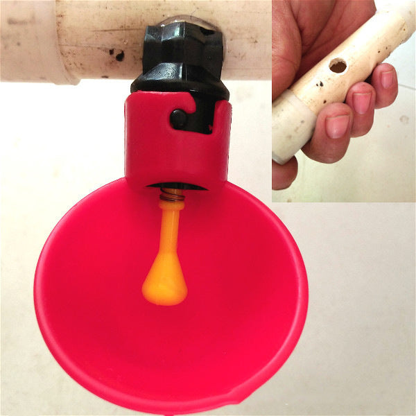 Chicken Drinker Thickened Round Tube Straight Through