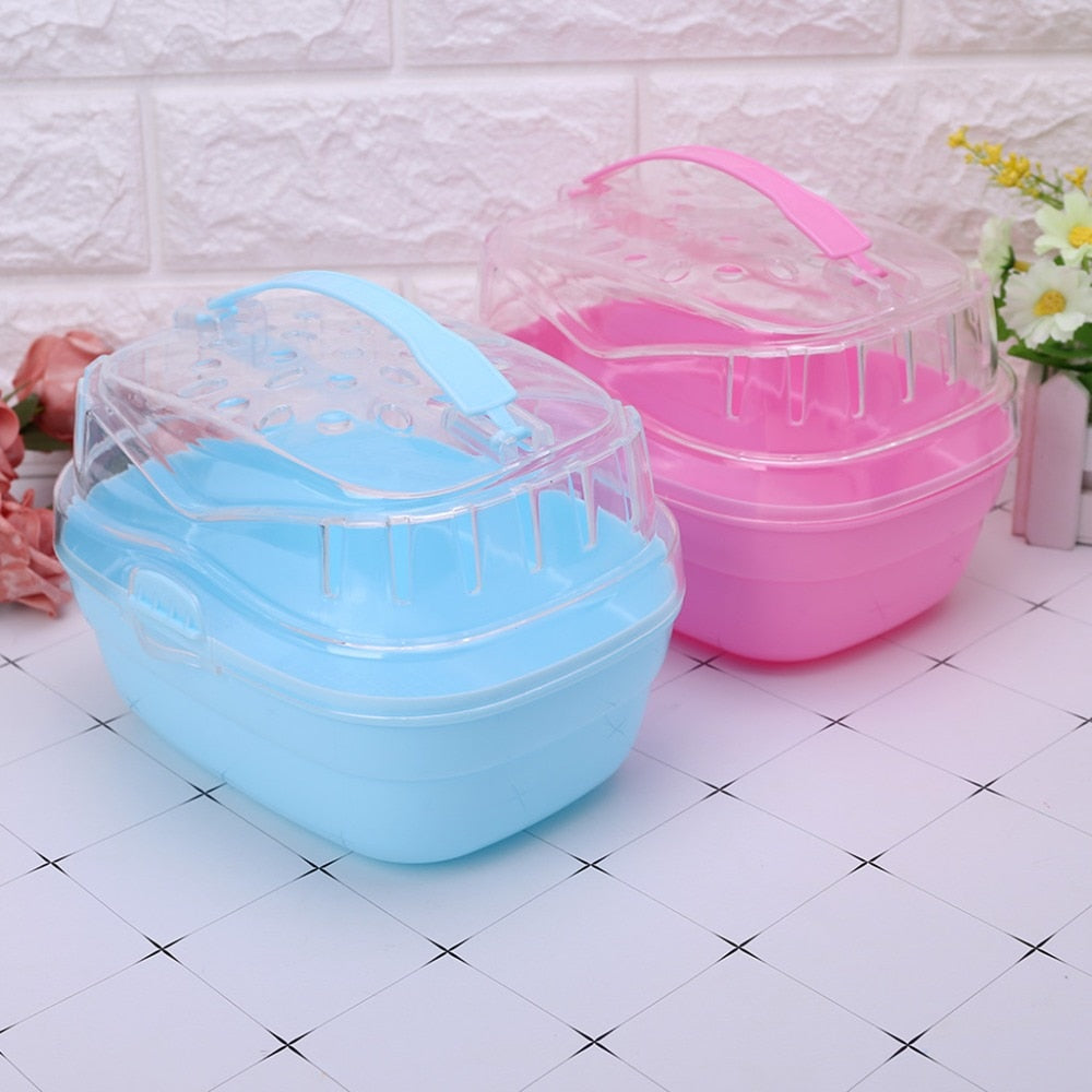 Transparent Hamster Cage Habitat For Pet Care