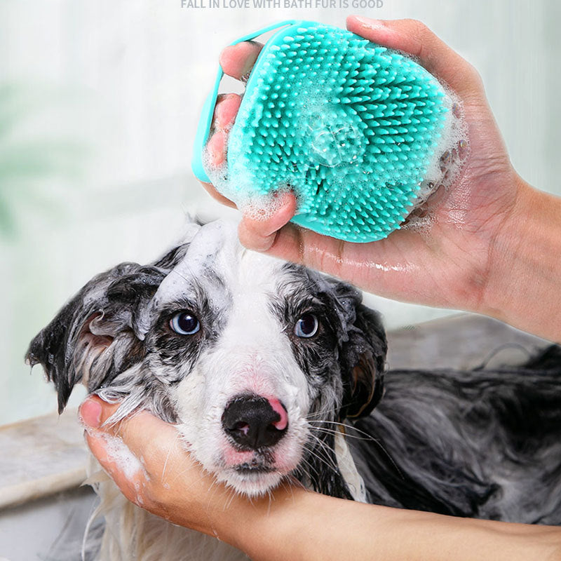 Silicone Pet Bath Brush Massage Grooming Cleaning Tool