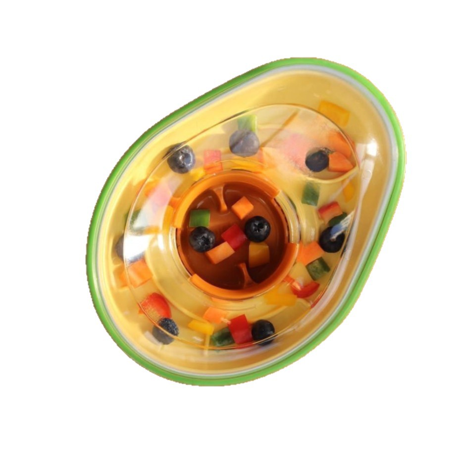Anti-Tip Avocado-Shaped Feeding Bowl for Pets