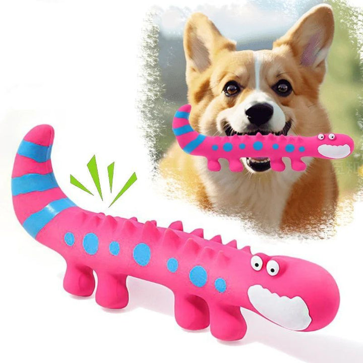 Latex Lizard Squeaky Chew Toy Interactive Training Pet Toy