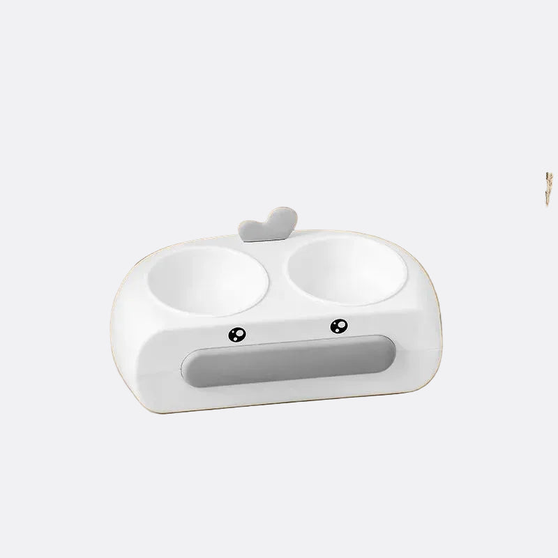 Duck Design Double Food and Water Bowl for Pets