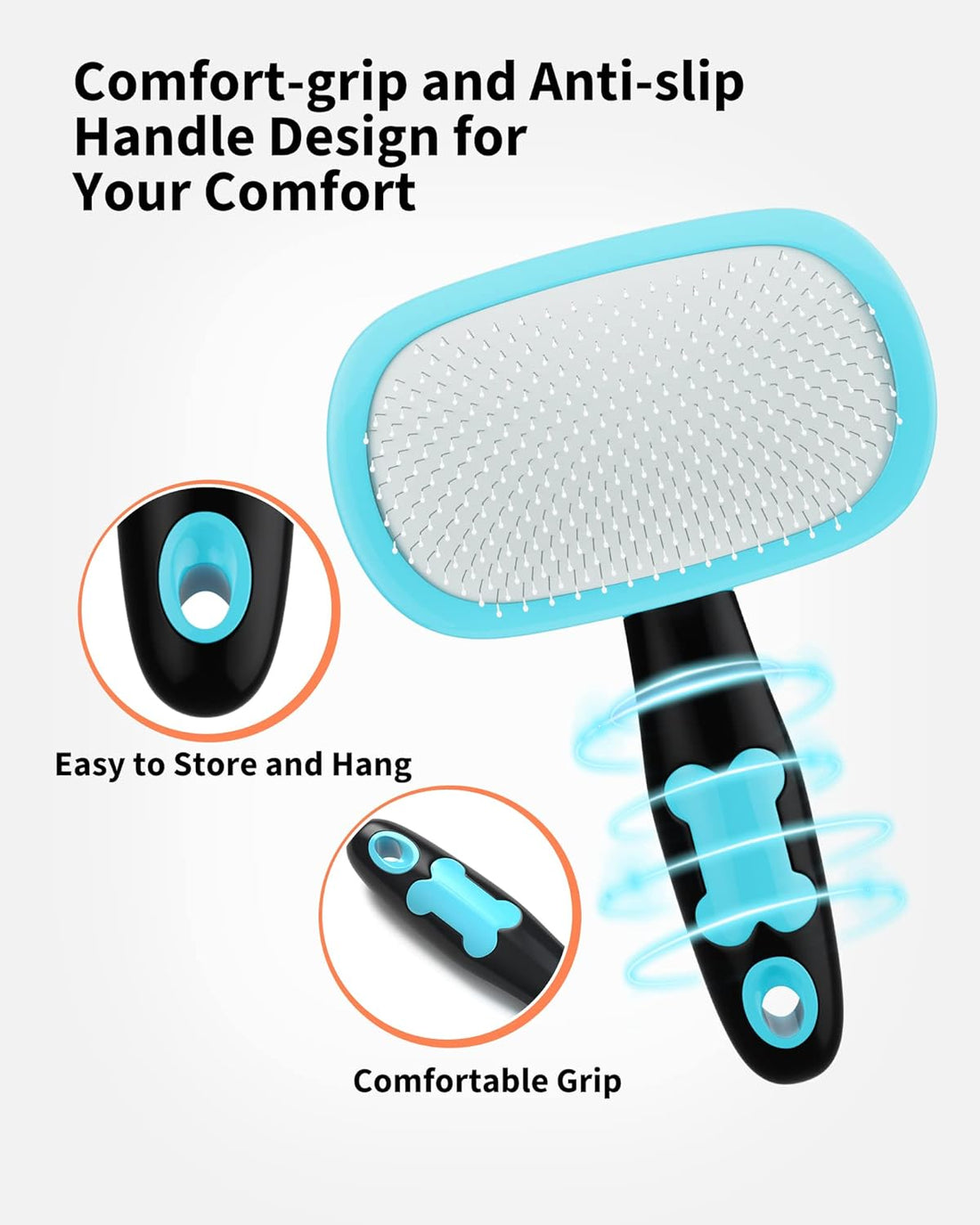 Pet Grooming Brush for Shedding and Hair Removal