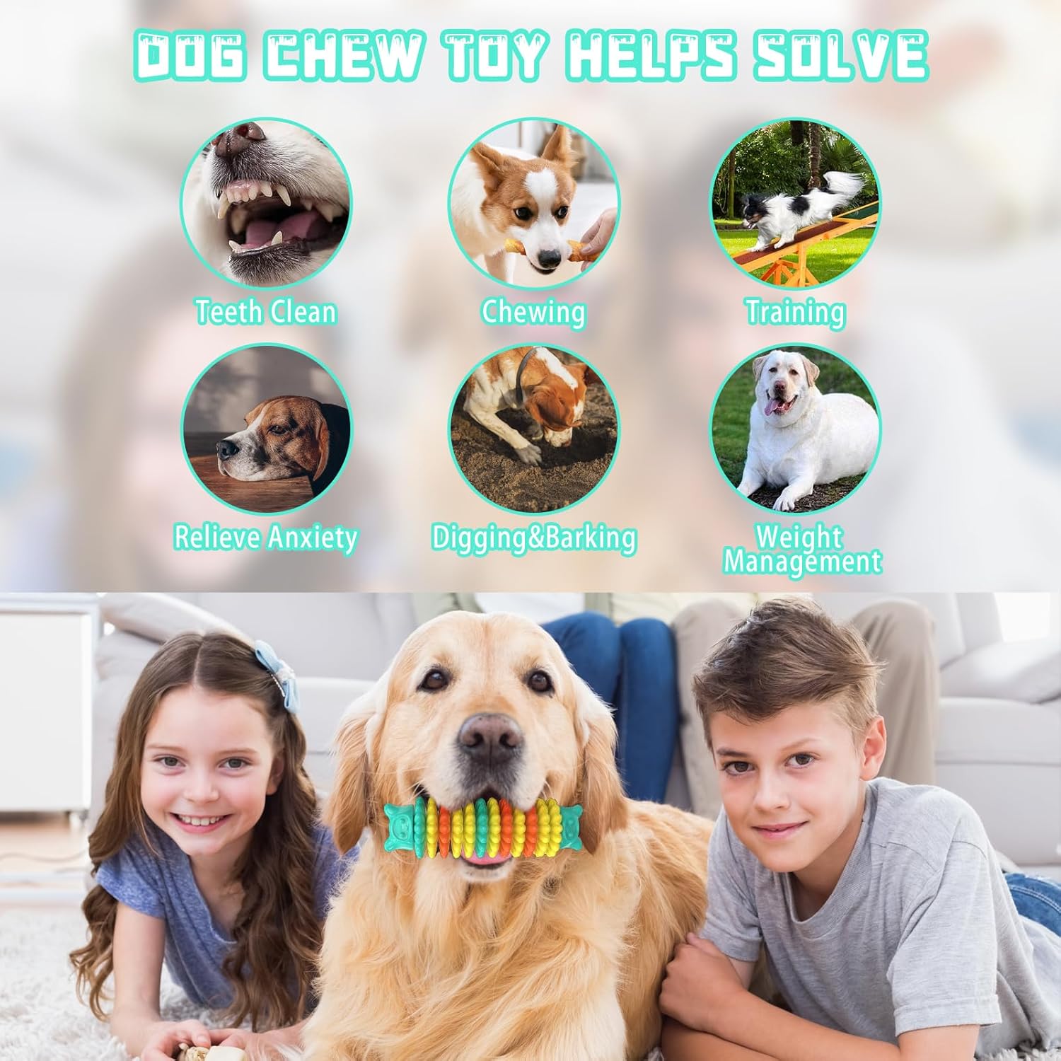 Durable Rubber Chew Toy For Aggressive Chewers All Sizes