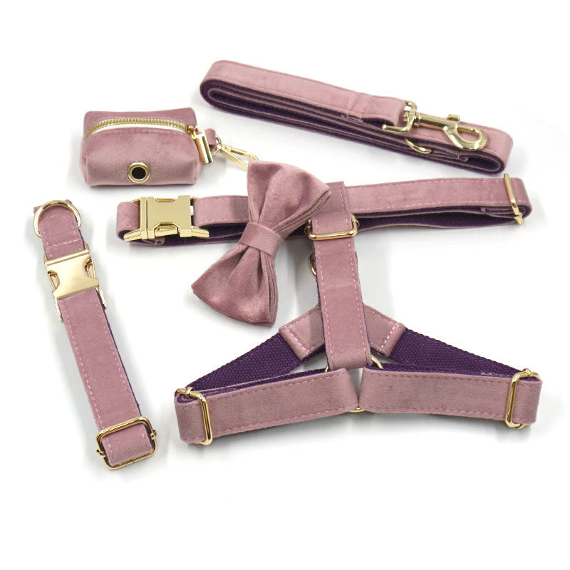 Pet Green Velvet Collar Leash Accessories