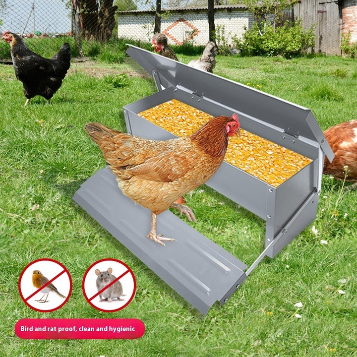 Pedal Type Automatic Poultry Feeding Trough For Birds
