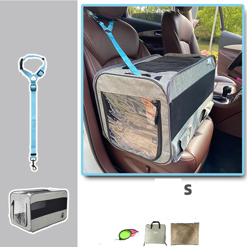 Portable Foldable Pet Carrier Bag With Safety Locking Zippers