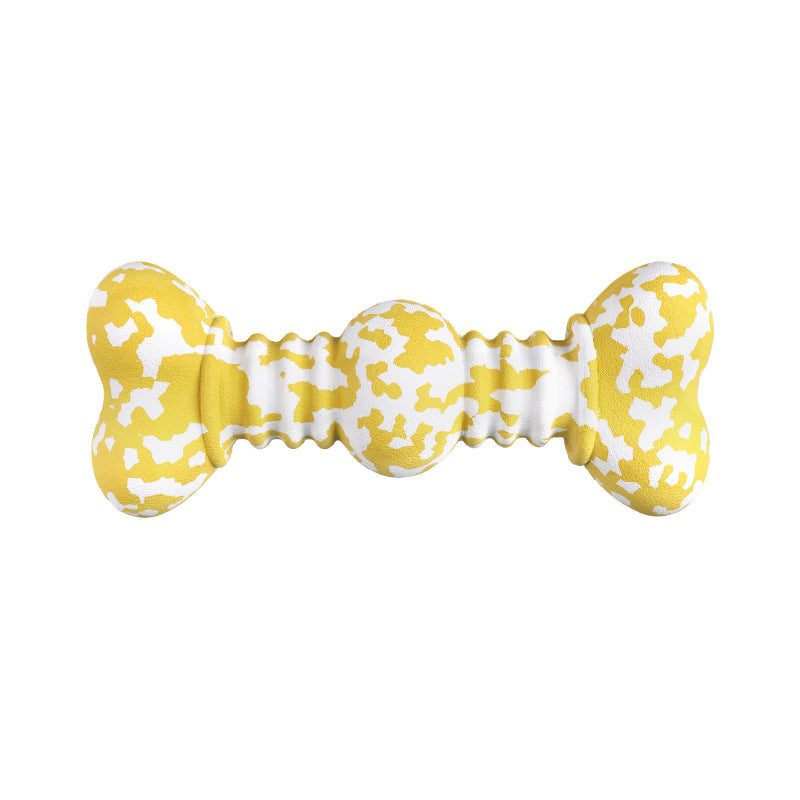 Durable Pet Chew Toy Tough Natural Rubber Bone Teething Toy