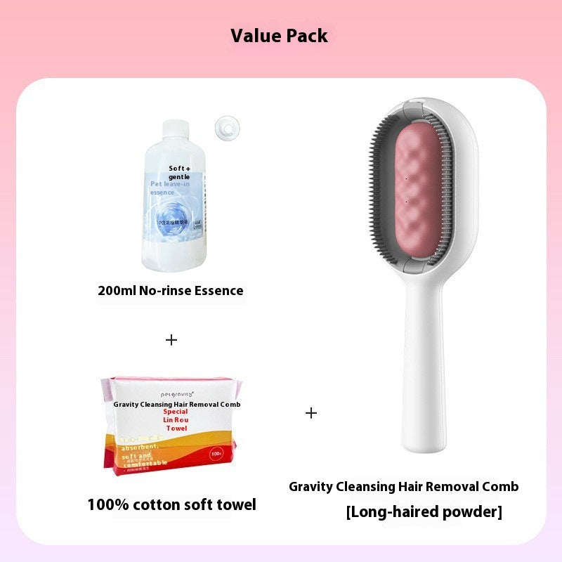 Pet Dematting and Hair Removal Grooming Brush for Pets
