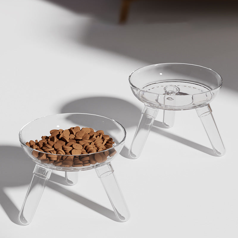 Pet Anti-Tip Transparent Feeding and Water Bowl for Pets