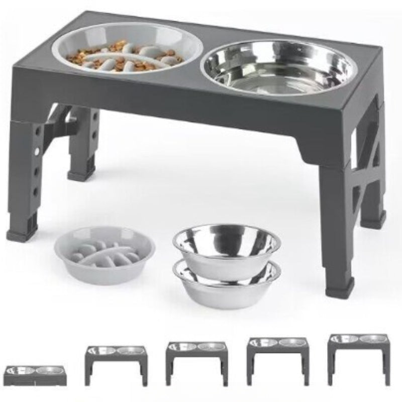 Pet Elevated Feeding Bowl with Neck Protection Anti-Tip Design