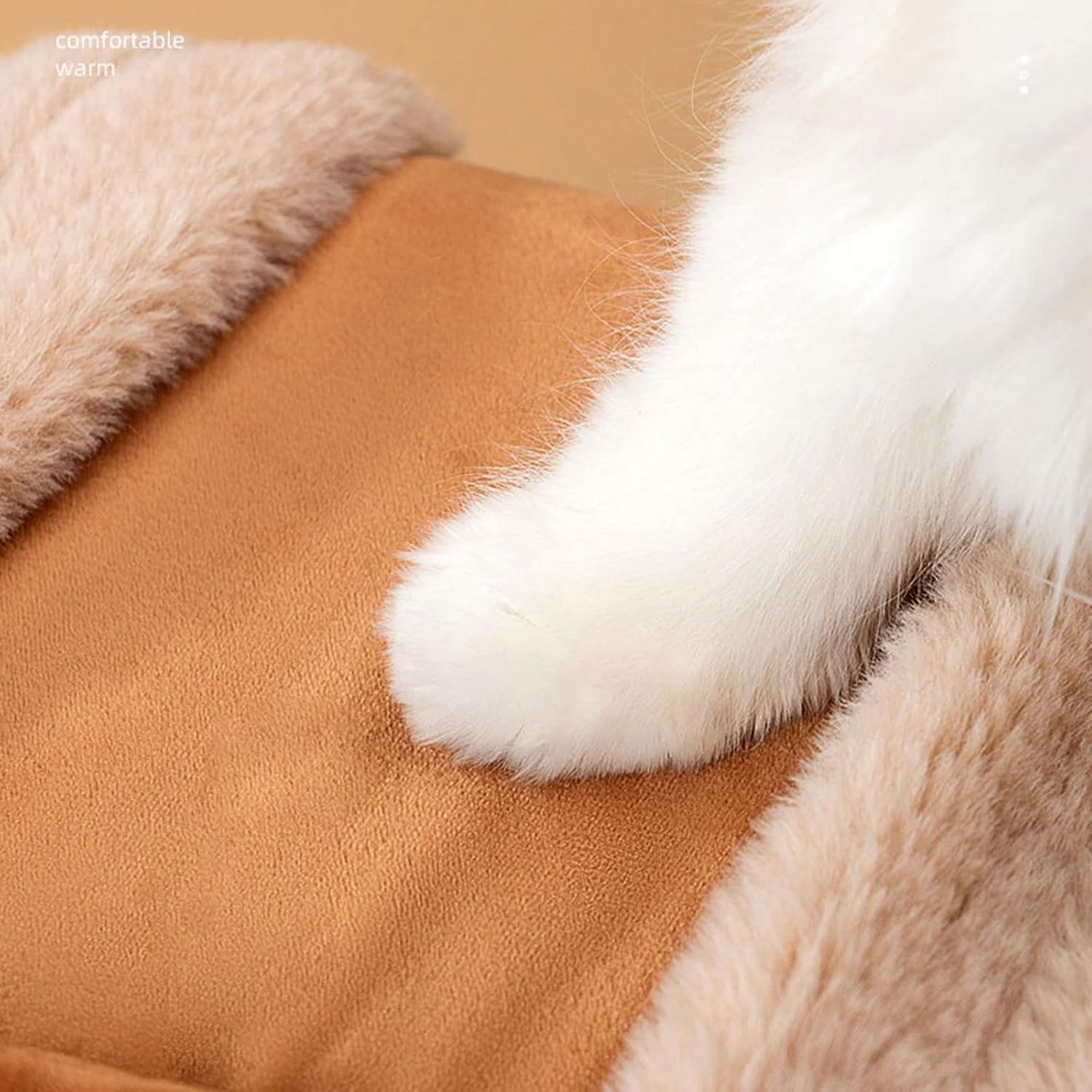 Plush Pet Carrier Backpack Winter Outdoor Travel Bag With Hand Warmers