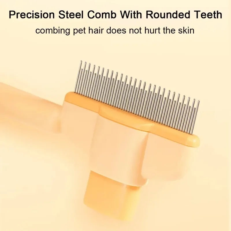 Pet Grooming Hair Removal Brush One Click Cleaning Tool For Pet Care