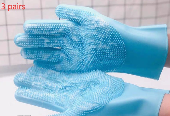 Silicone Pet Grooming Glove Hair Removal Bath Cleaning Brush