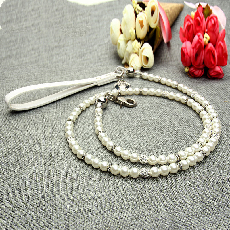 Pet Leash with Pearl Collar for Pets