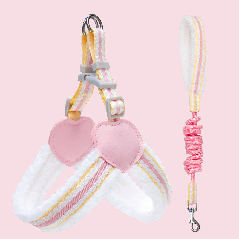 Breathable Summer Chest Vest Leash for Small and Medium Pets