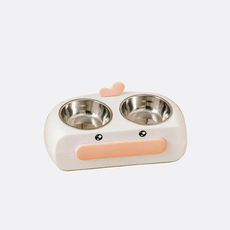Duck Design Double Food and Water Bowl for Pets