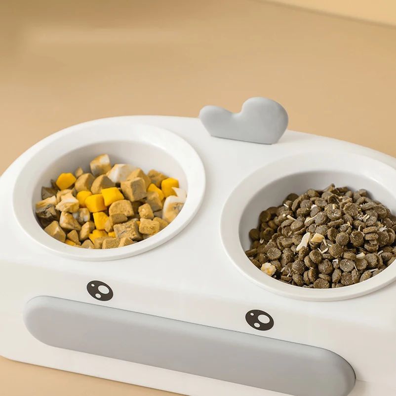 Duck Design Double Food and Water Bowl for Pets