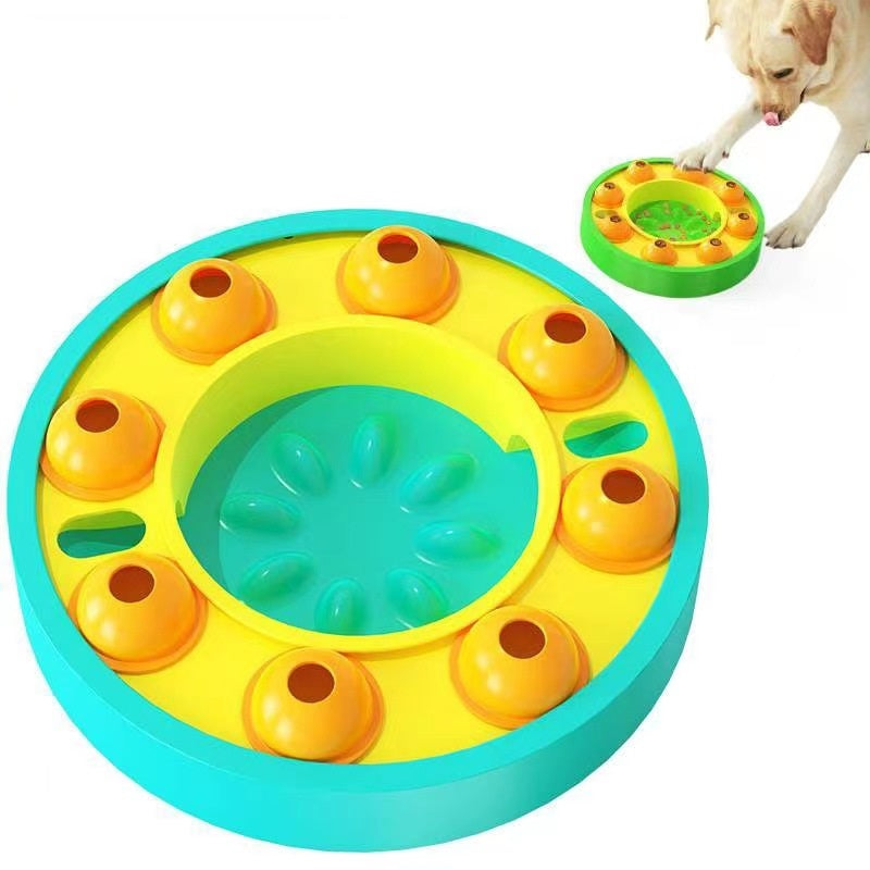 Interactive Pet Puzzle Feeder Slow Feeding Bowl Automatic Food Dispenser