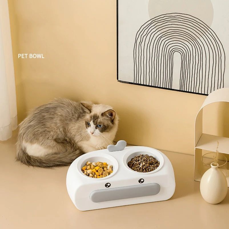 Duck Design Double Food and Water Bowl for Pets