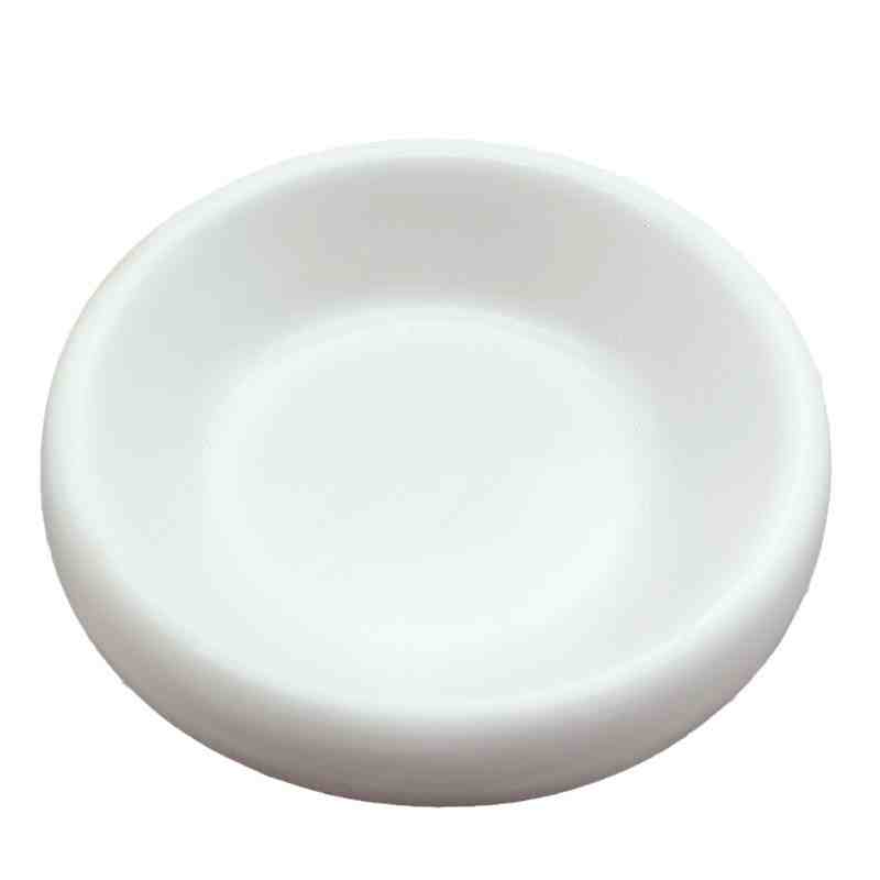 Solid Wood Base Ceramic Pet Feeding Bowl Set